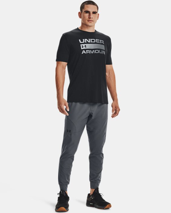 Tee-shirt à manches courtes UA Team Issue Wordmark pour homme, Black, pdpMainDesktop image number 2